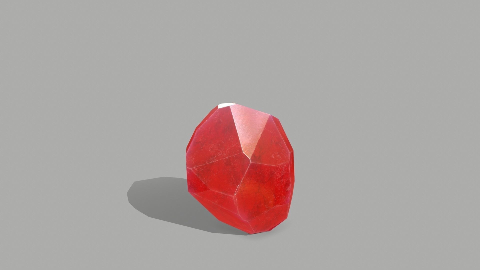 Crystal Set gemstone Low-poly 3D model_4