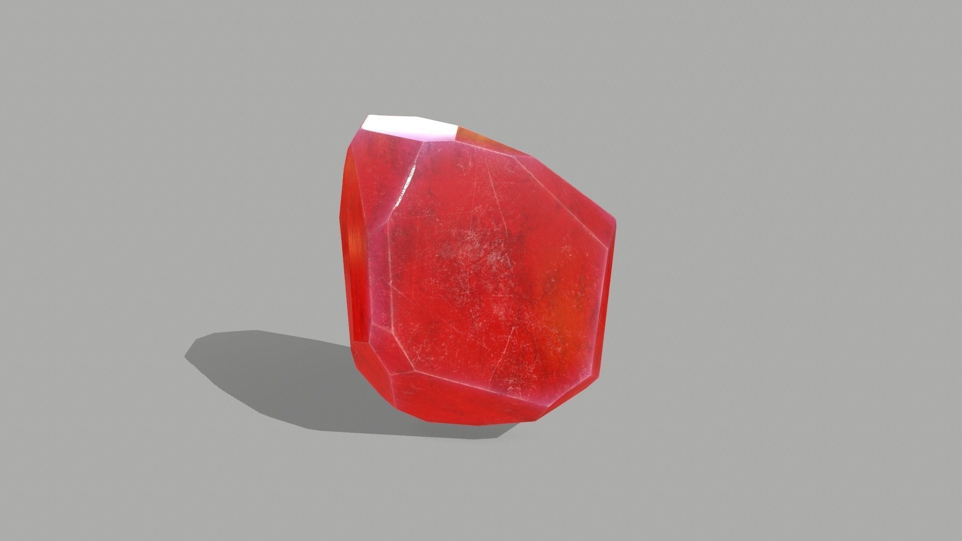 Crystal Set gemstone Low-poly 3D model_9