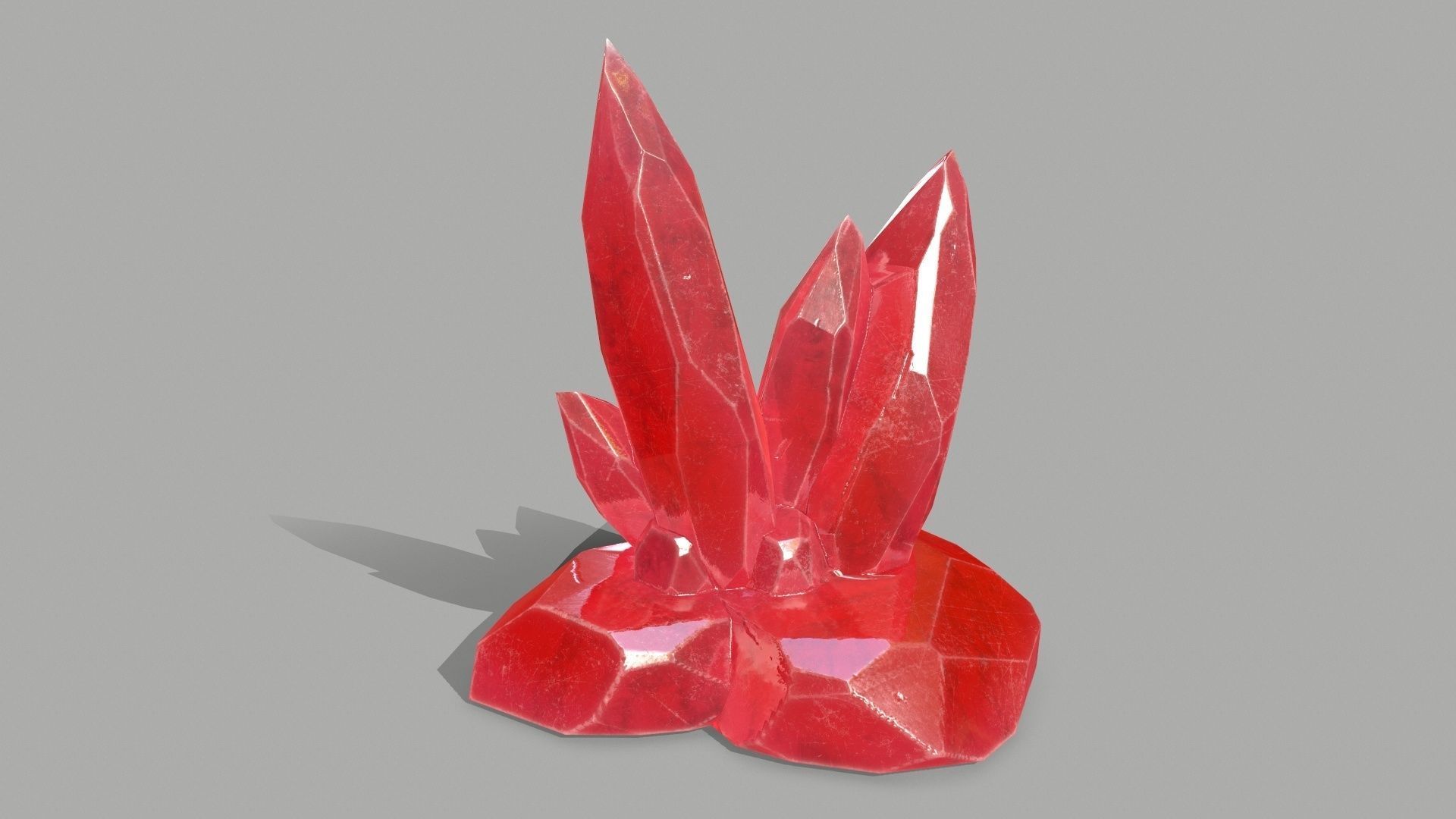 Crystal Set gemstone Low-poly 3D model_8