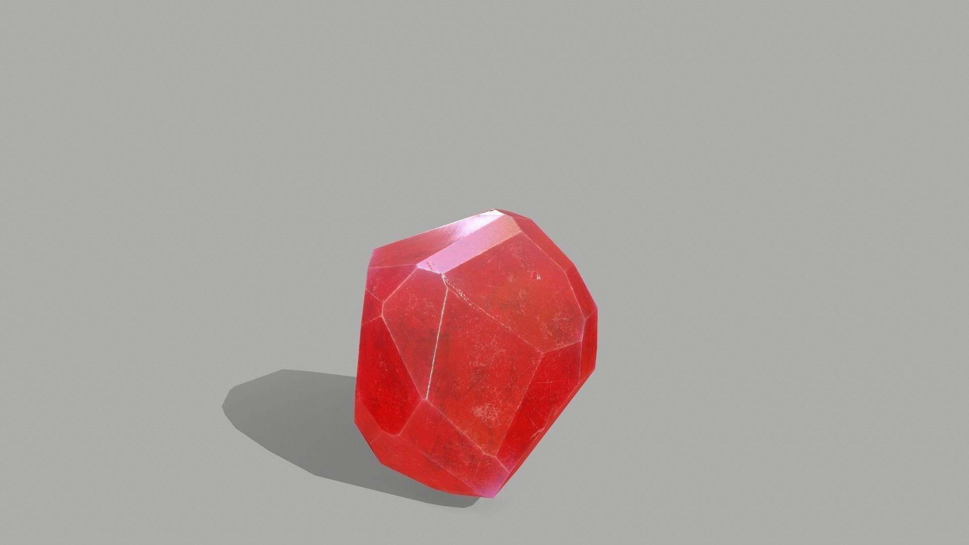 Crystal Set gemstone Low-poly 3D model_3