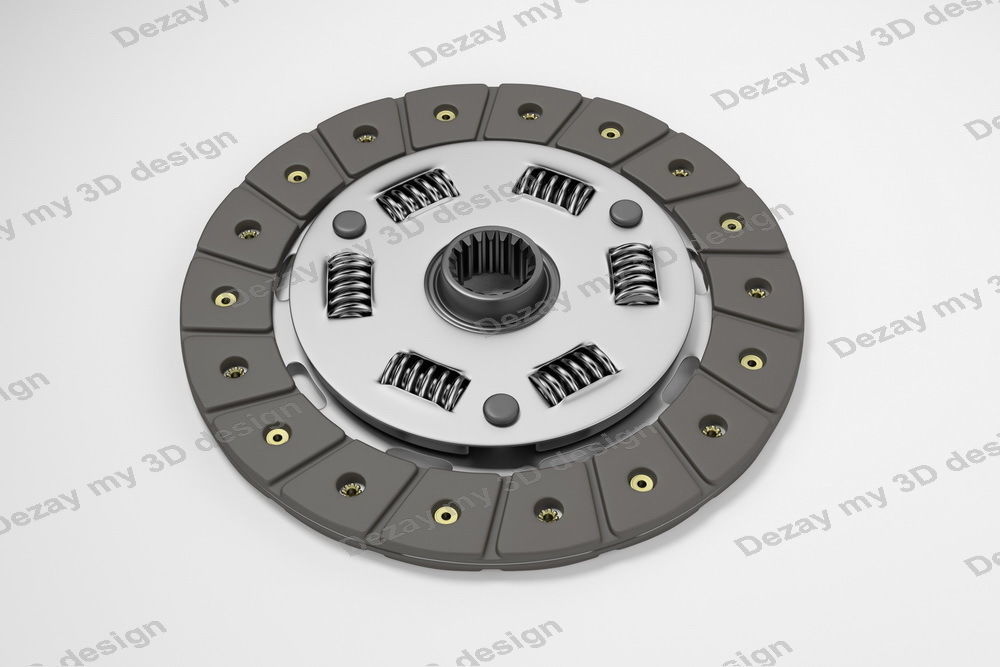 Spare parts for car clutch disk 3D model_1