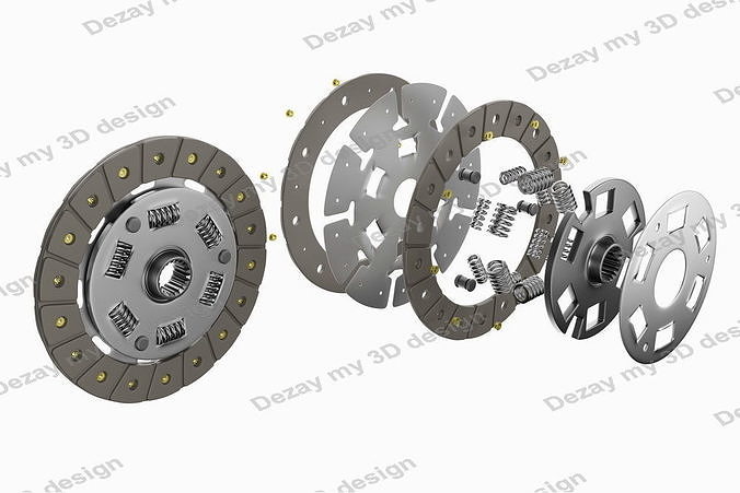 Spare parts for car clutch disk 3D model