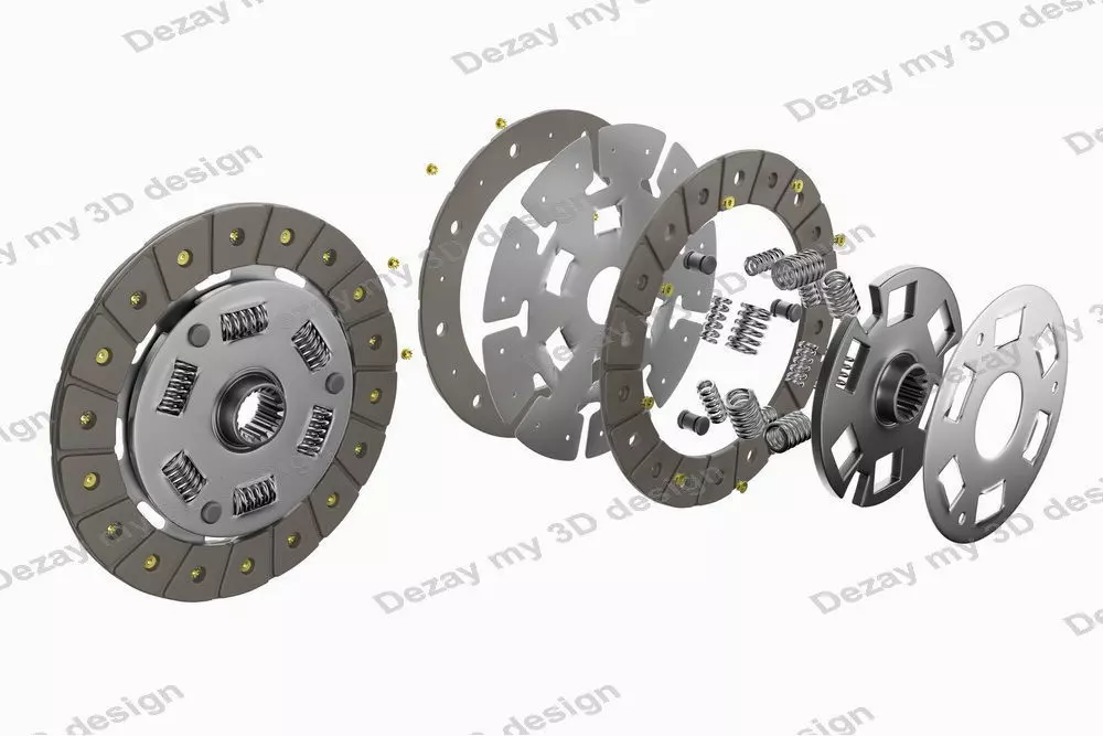 Spare parts for car clutch disk 3D model_0