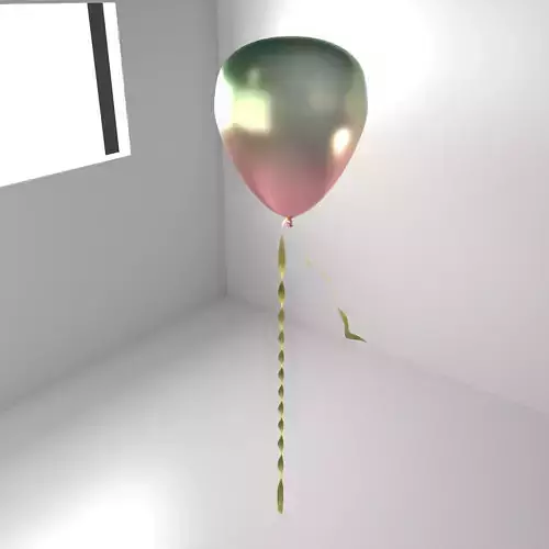 Ombre Metallic Color Balloon 3D model