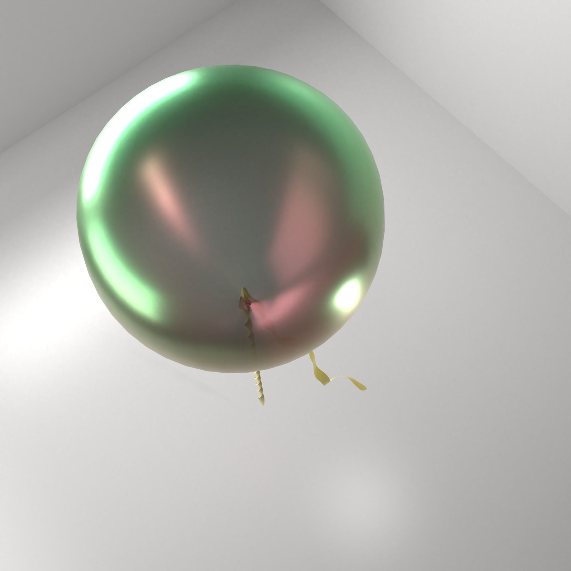 Ombre Metallic Color Balloon 3D model_2