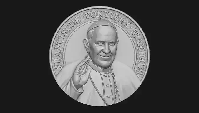 Pope Francis Medallion 2 3D print model