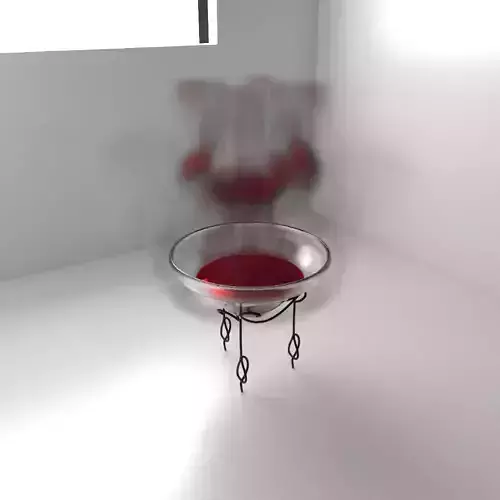 Glass Potion Mixing Bowl with Smoke Simulation Animation 3D model