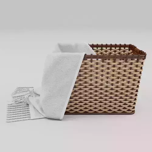 Wooden Basket Towel Set