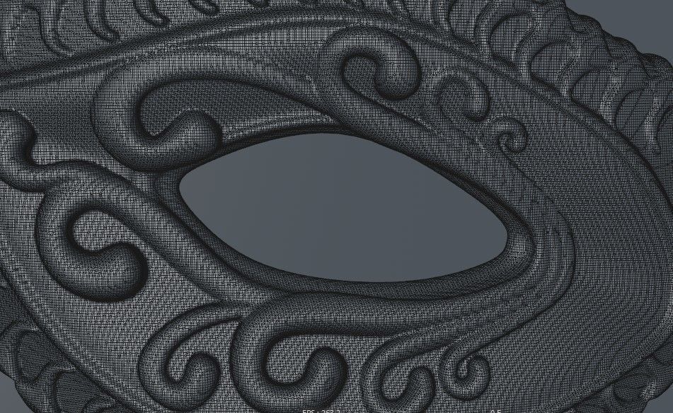 Carnival Mask - 03 3D print model_10