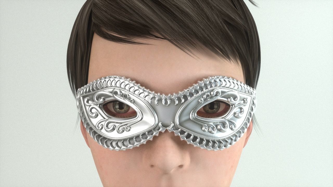 Carnival Mask - 03 3D print model_1