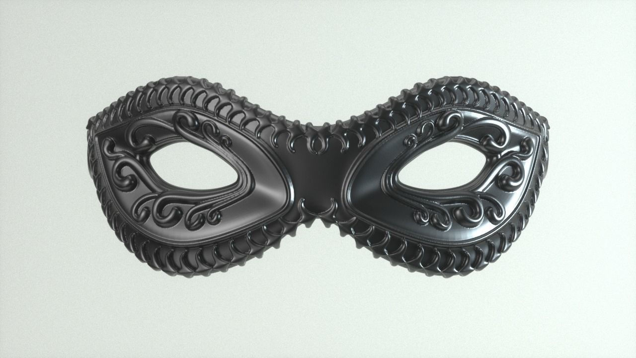 Carnival Mask - 03 3D print model_2