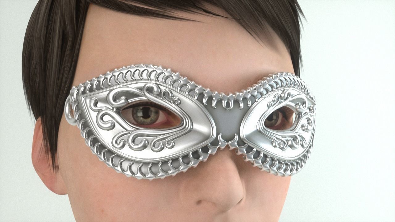 Carnival Mask - 03 3D print model_5