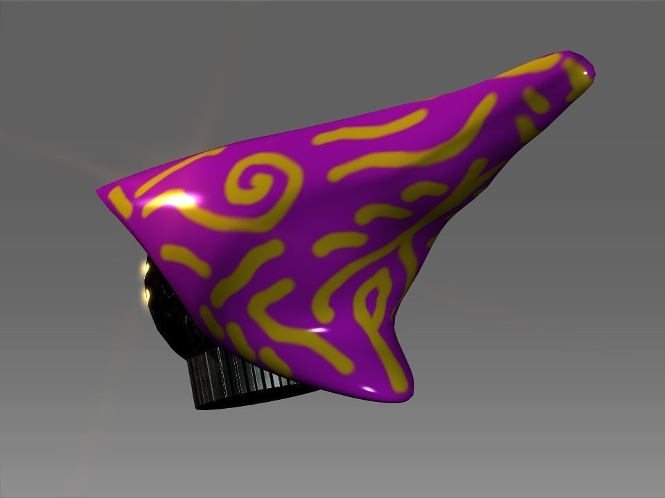 Wizard Cone Hat Helmet Space Ship Low-poly 3D model_2