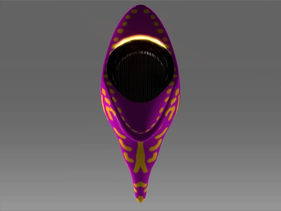 Wizard Cone Hat Helmet Space Ship Low-poly 3D model_42