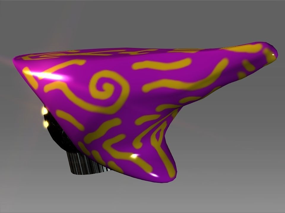 Wizard Cone Hat Helmet Space Ship Low-poly 3D model_28