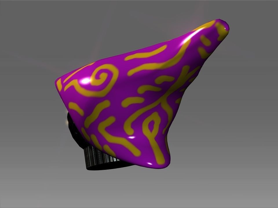 Wizard Cone Hat Helmet Space Ship Low-poly 3D model_3