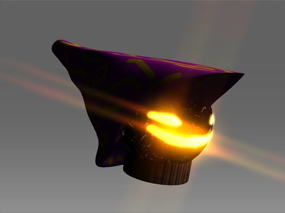 Wizard Cone Hat Helmet Space Ship Low-poly 3D model_20