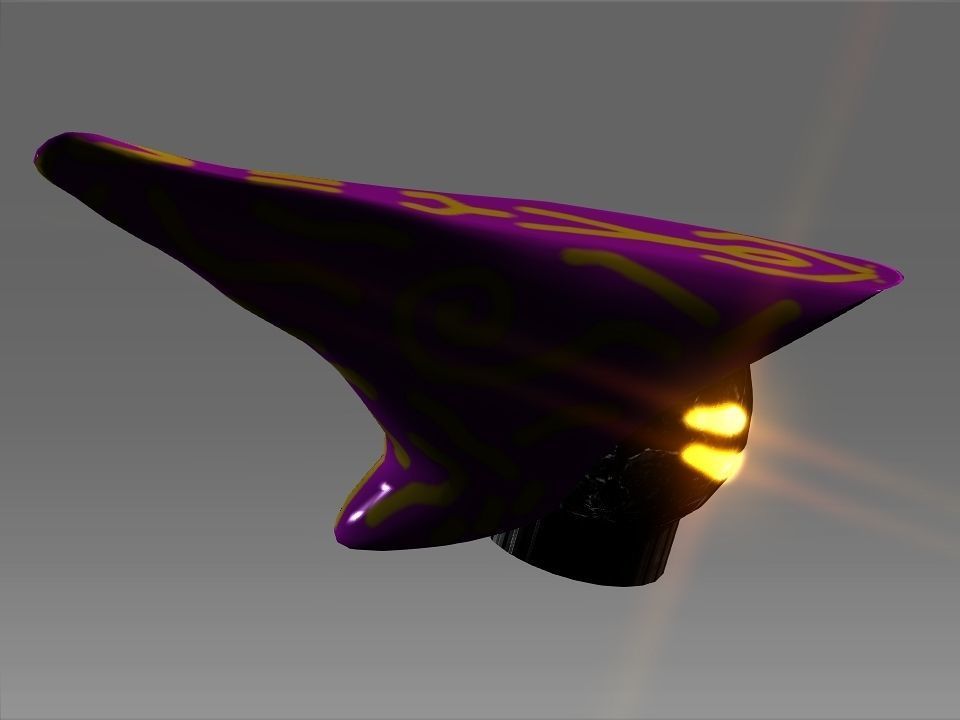 Wizard Cone Hat Helmet Space Ship Low-poly 3D model_31
