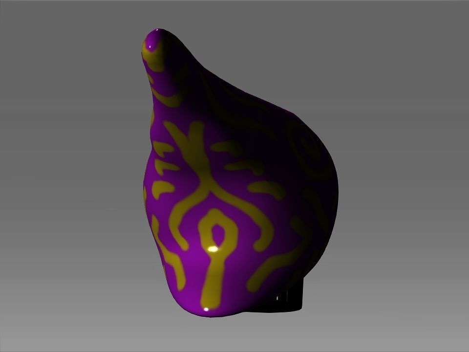 Wizard Cone Hat Helmet Space Ship Low-poly 3D model_8