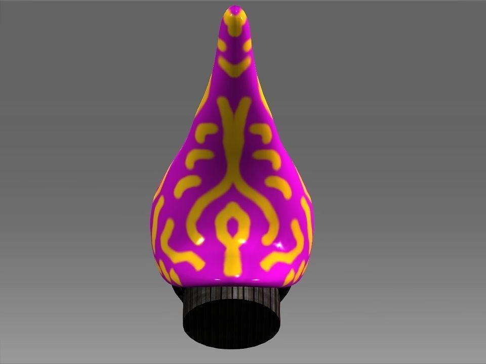 Wizard Cone Hat Helmet Space Ship Low-poly 3D model_38