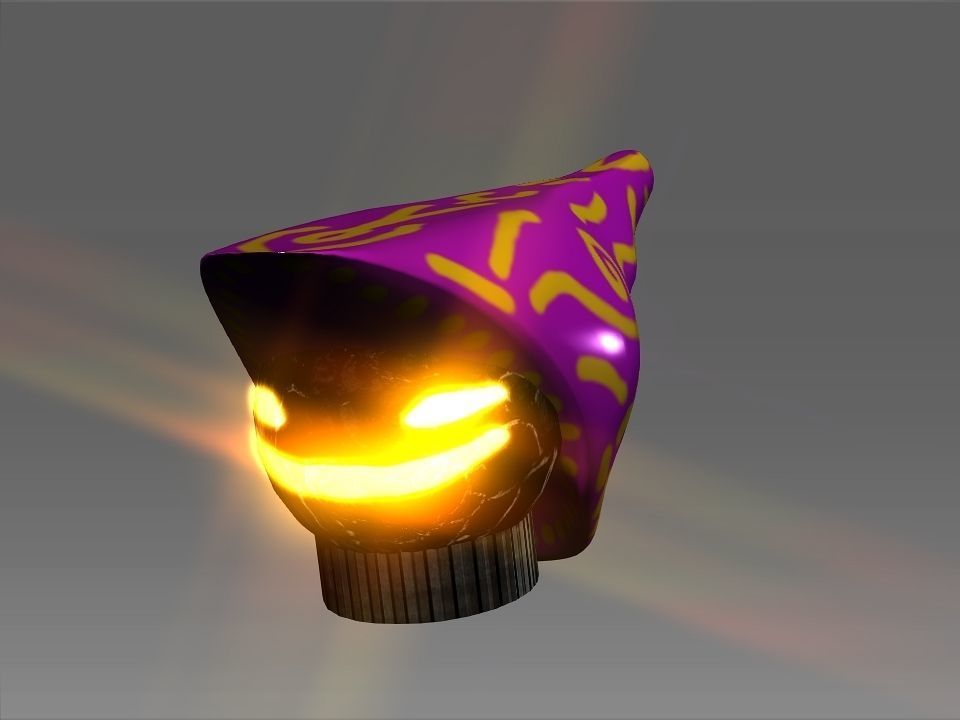 Wizard Cone Hat Helmet Space Ship Low-poly 3D model_34