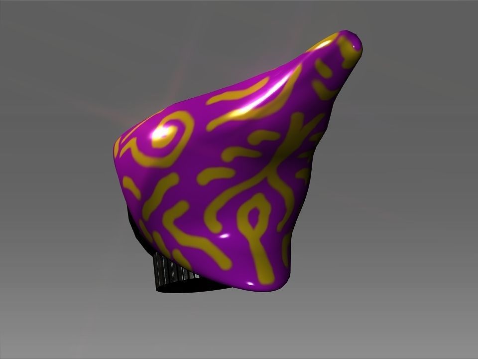 Wizard Cone Hat Helmet Space Ship Low-poly 3D model_4