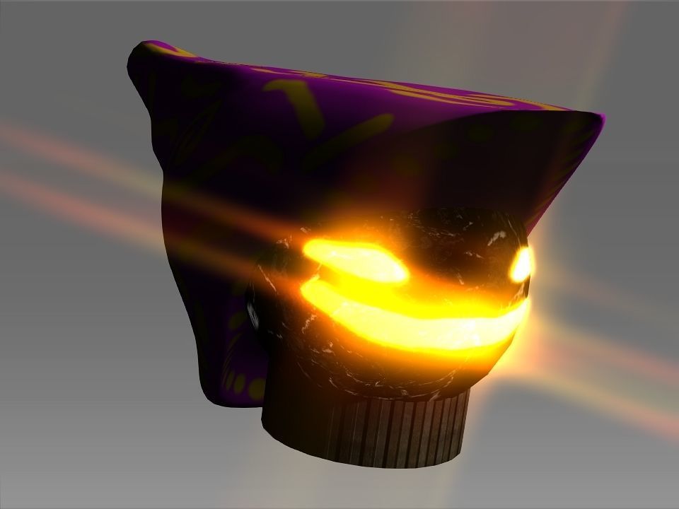 Wizard Cone Hat Helmet Space Ship Low-poly 3D model_21