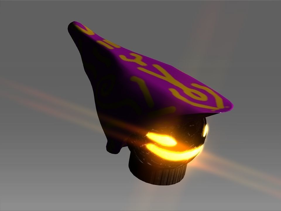 Wizard Cone Hat Helmet Space Ship Low-poly 3D model_32