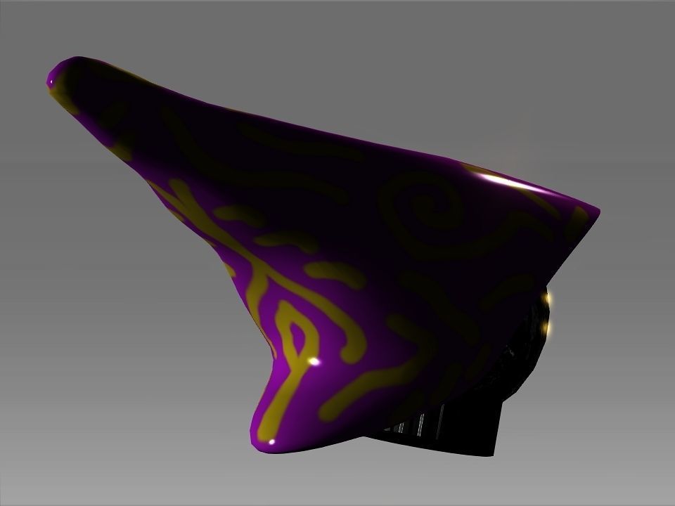 Wizard Cone Hat Helmet Space Ship Low-poly 3D model_11