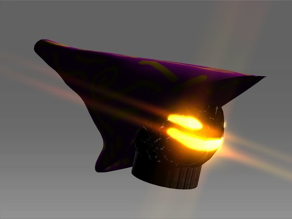 Wizard Cone Hat Helmet Space Ship Low-poly 3D model_19