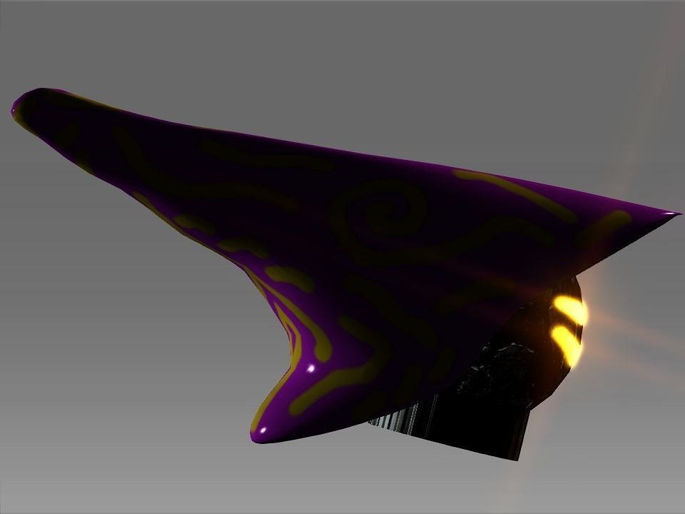 Wizard Cone Hat Helmet Space Ship Low-poly 3D model_15