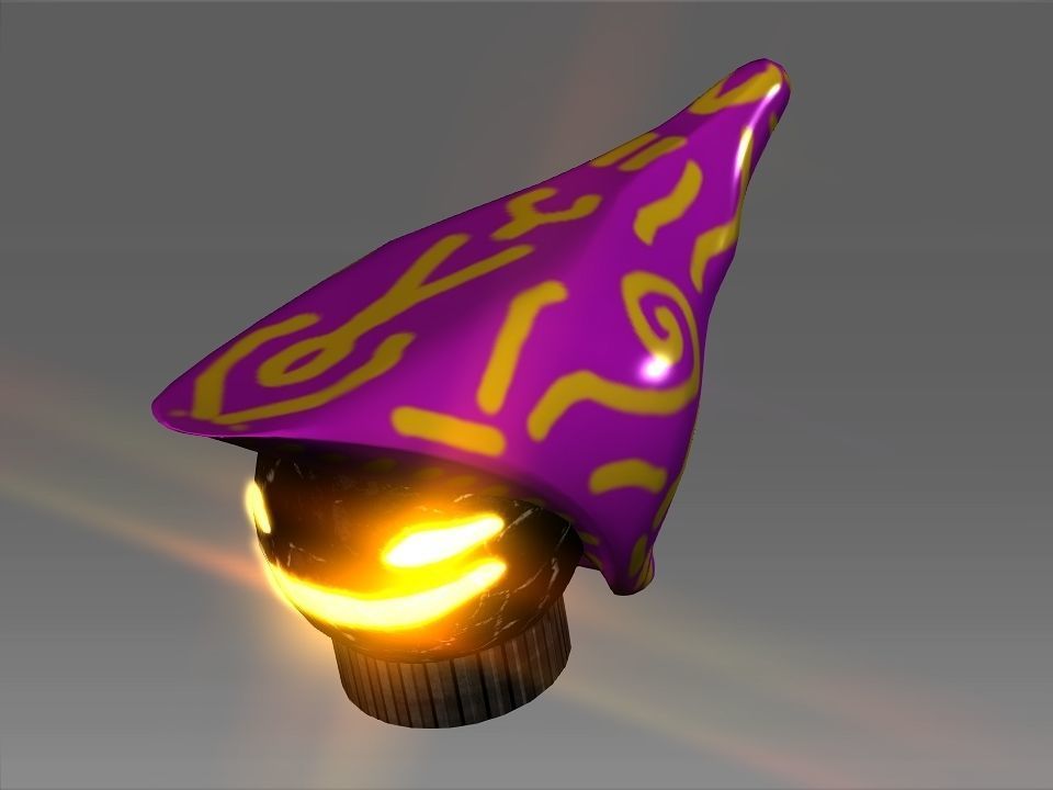 Wizard Cone Hat Helmet Space Ship Low-poly 3D model_26