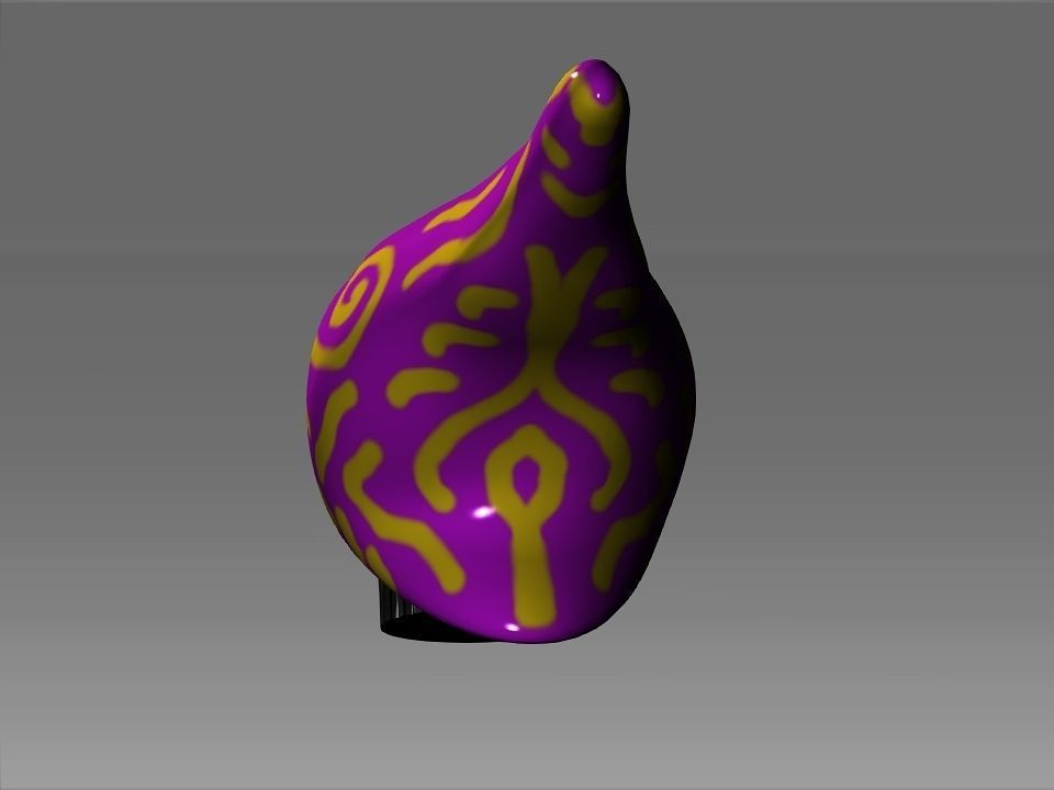 Wizard Cone Hat Helmet Space Ship Low-poly 3D model_6