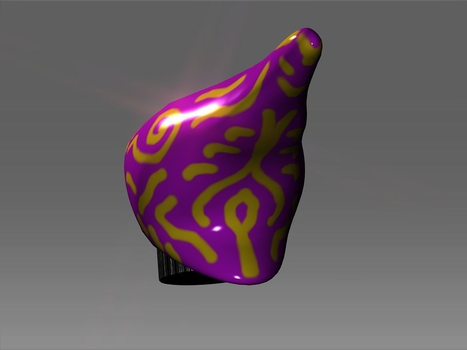 Wizard Cone Hat Helmet Space Ship Low-poly 3D model_5