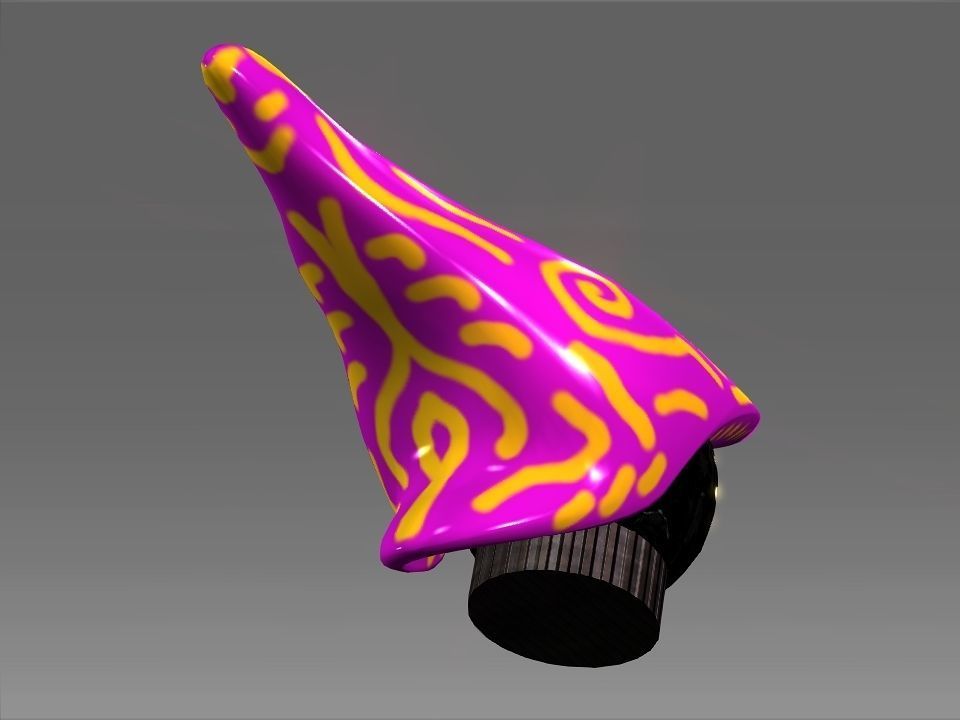Wizard Cone Hat Helmet Space Ship Low-poly 3D model_39