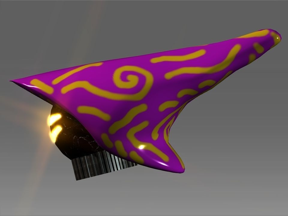 Wizard Cone Hat Helmet Space Ship Low-poly 3D model_48