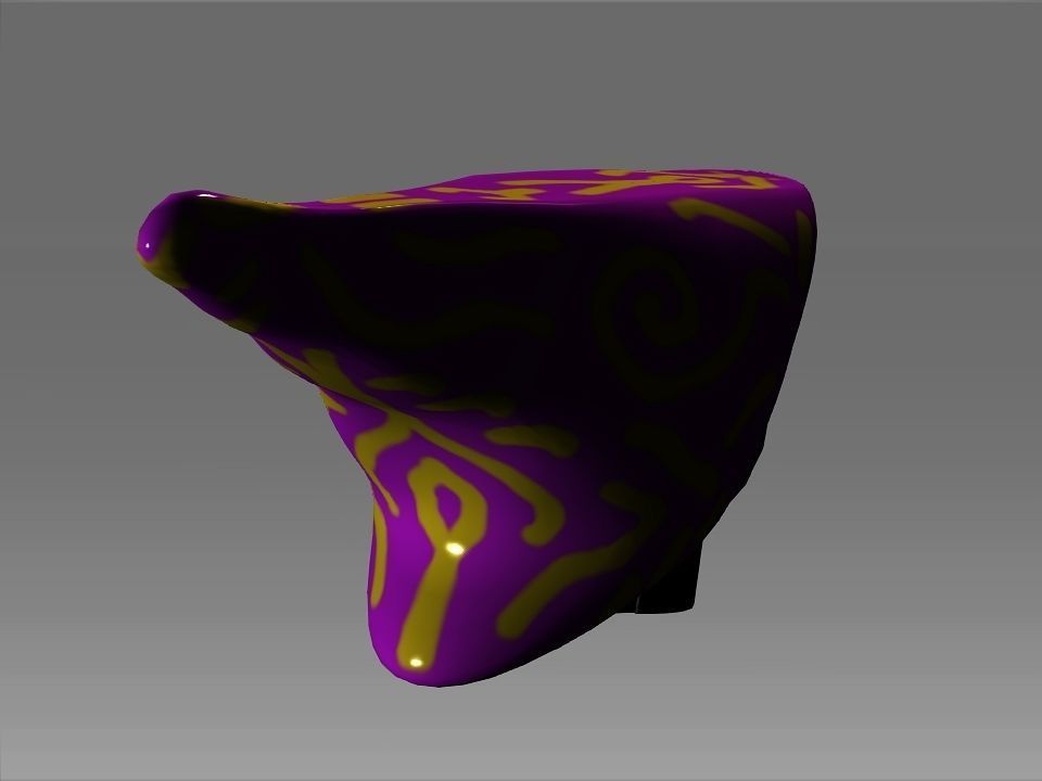 Wizard Cone Hat Helmet Space Ship Low-poly 3D model_30