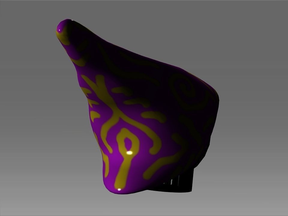 Wizard Cone Hat Helmet Space Ship Low-poly 3D model_9