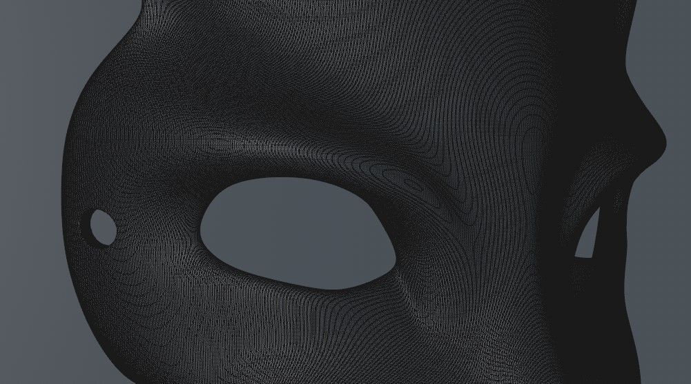 Carnival Mask - Cat with monocle 3D print model_6