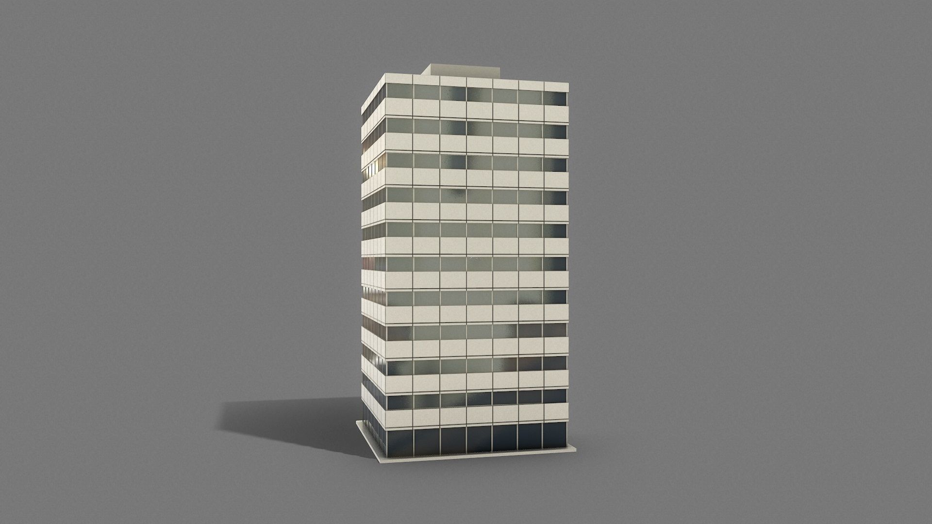Office Tower Game Ready Low-poly 3D model_10