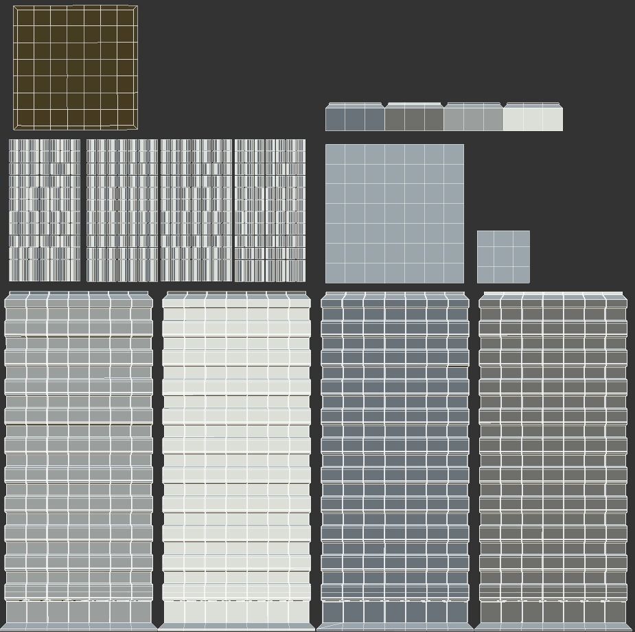 Office Tower Game Ready Low-poly 3D model_2