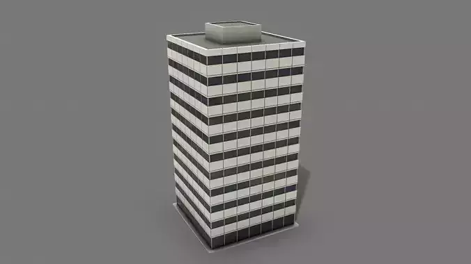 Office Tower Game Ready Low-poly 3D model