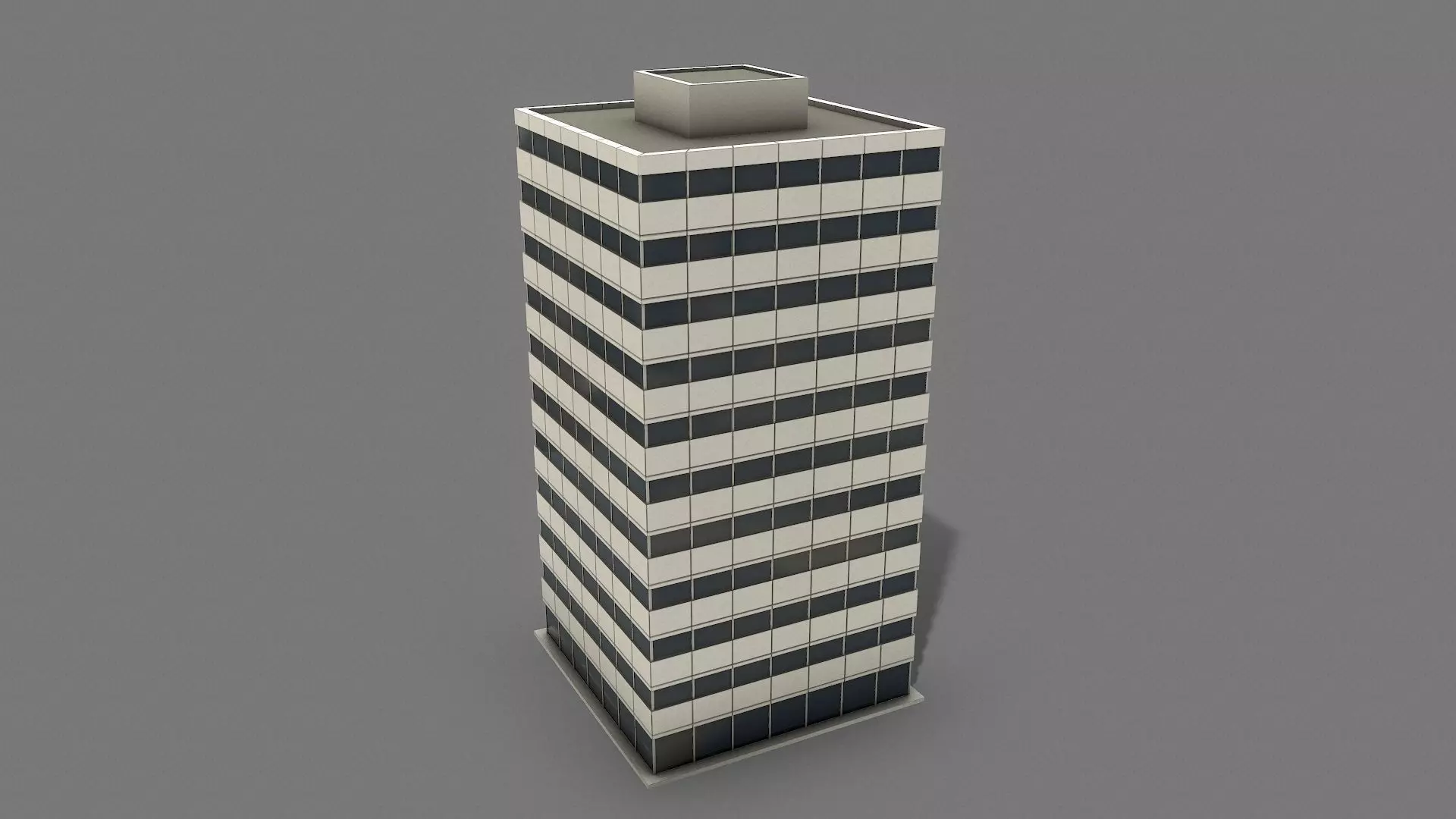 Office Tower Game Ready Low-poly 3D model_0