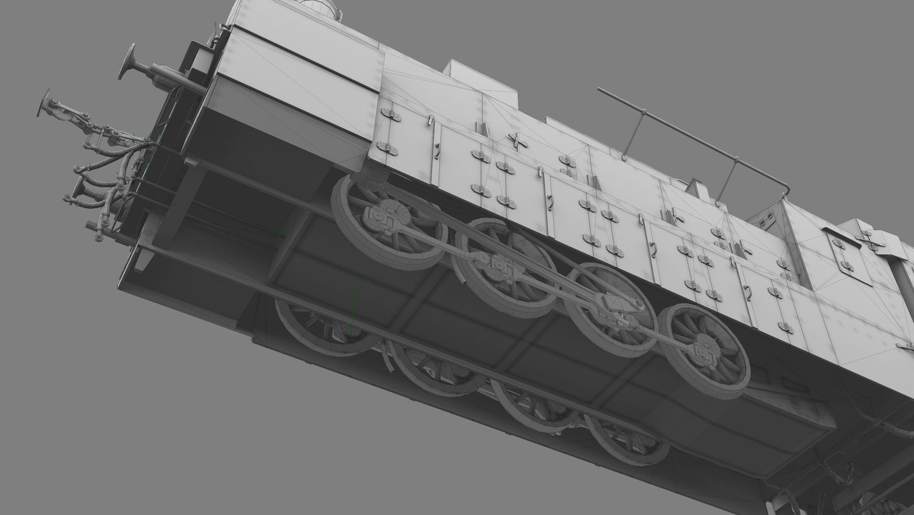 Armored Train PR-35 Locomotive Low-poly 3D model_39