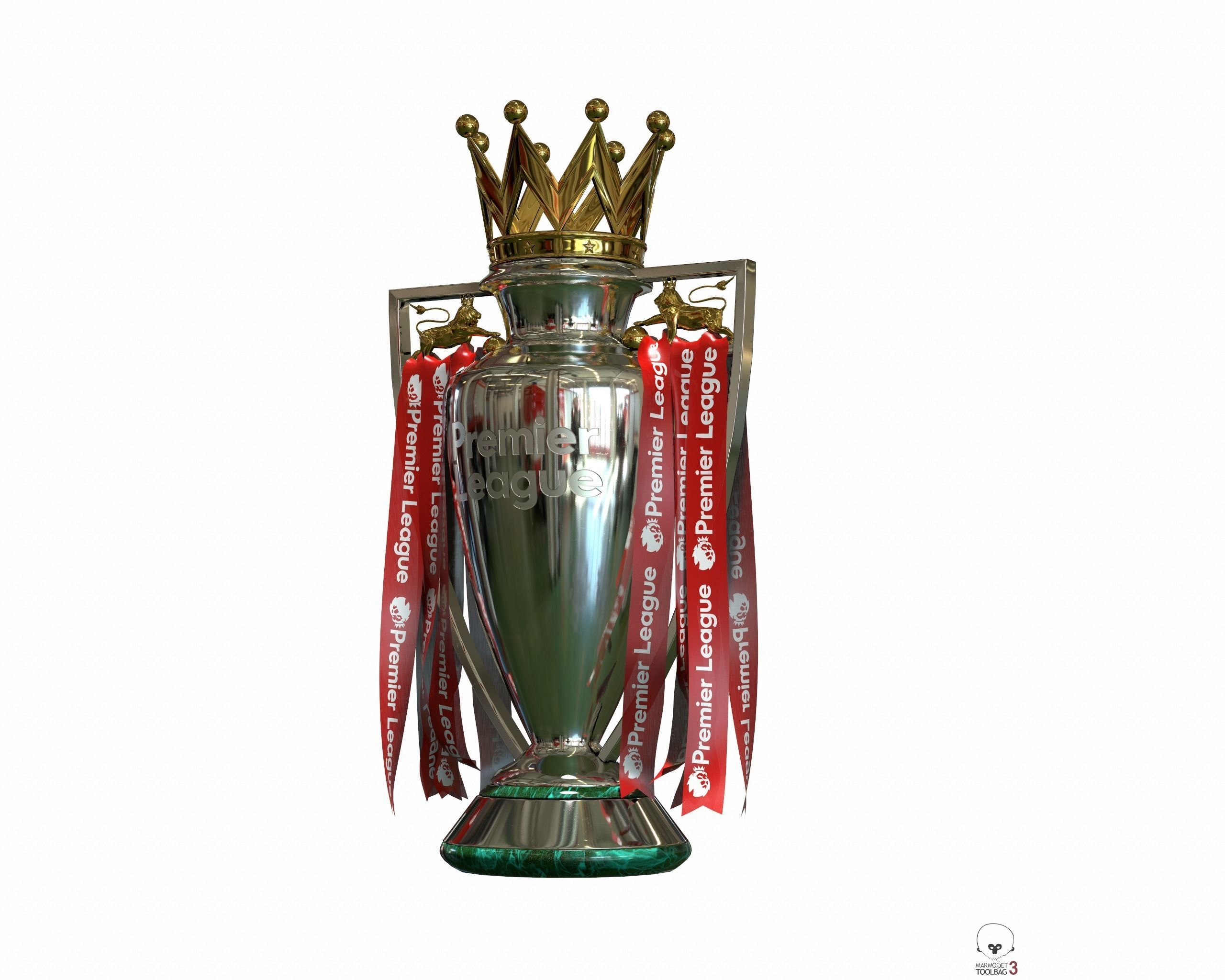English Premier League Trophy PBR  3D model_1