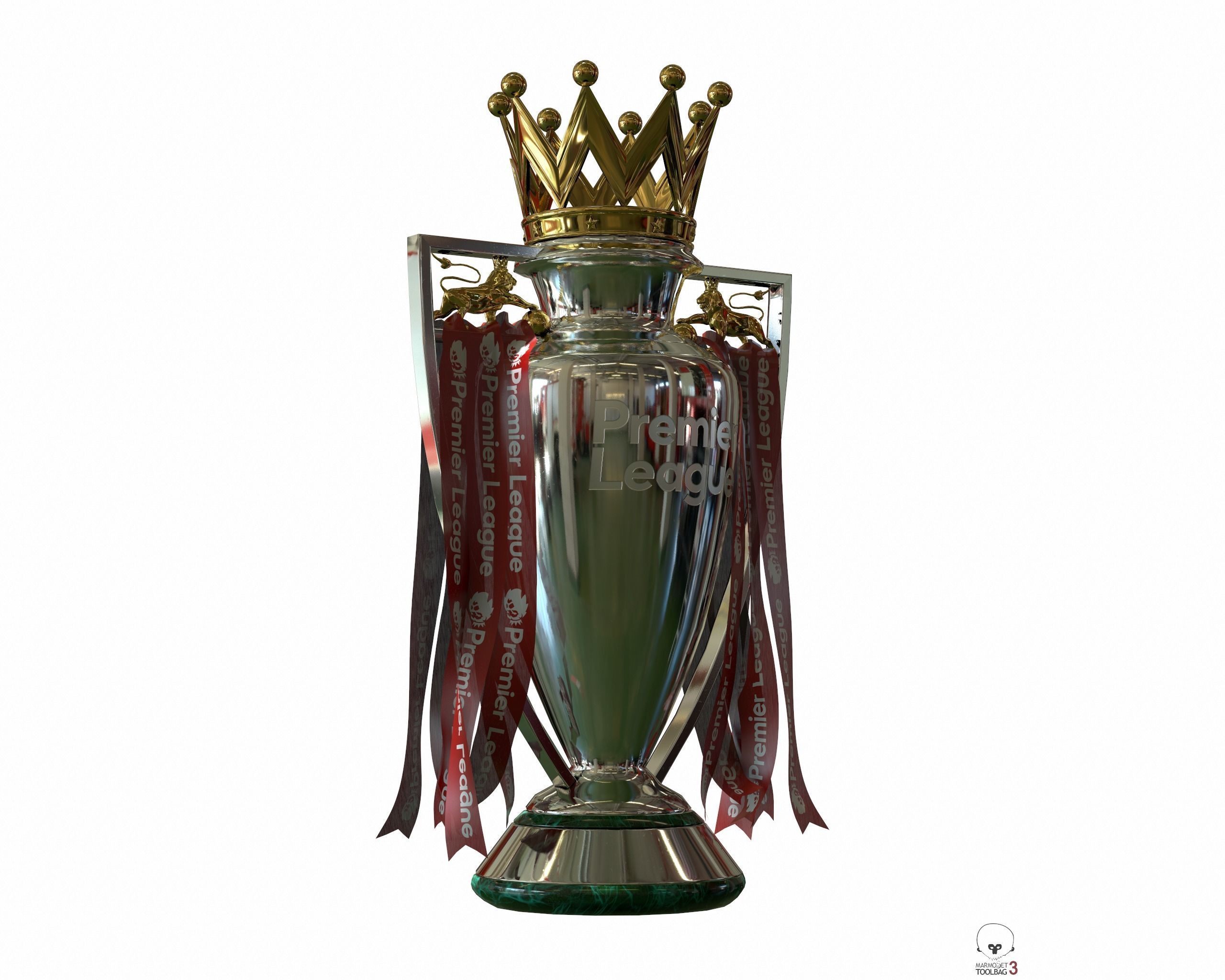 English Premier League Trophy PBR  3D model_3