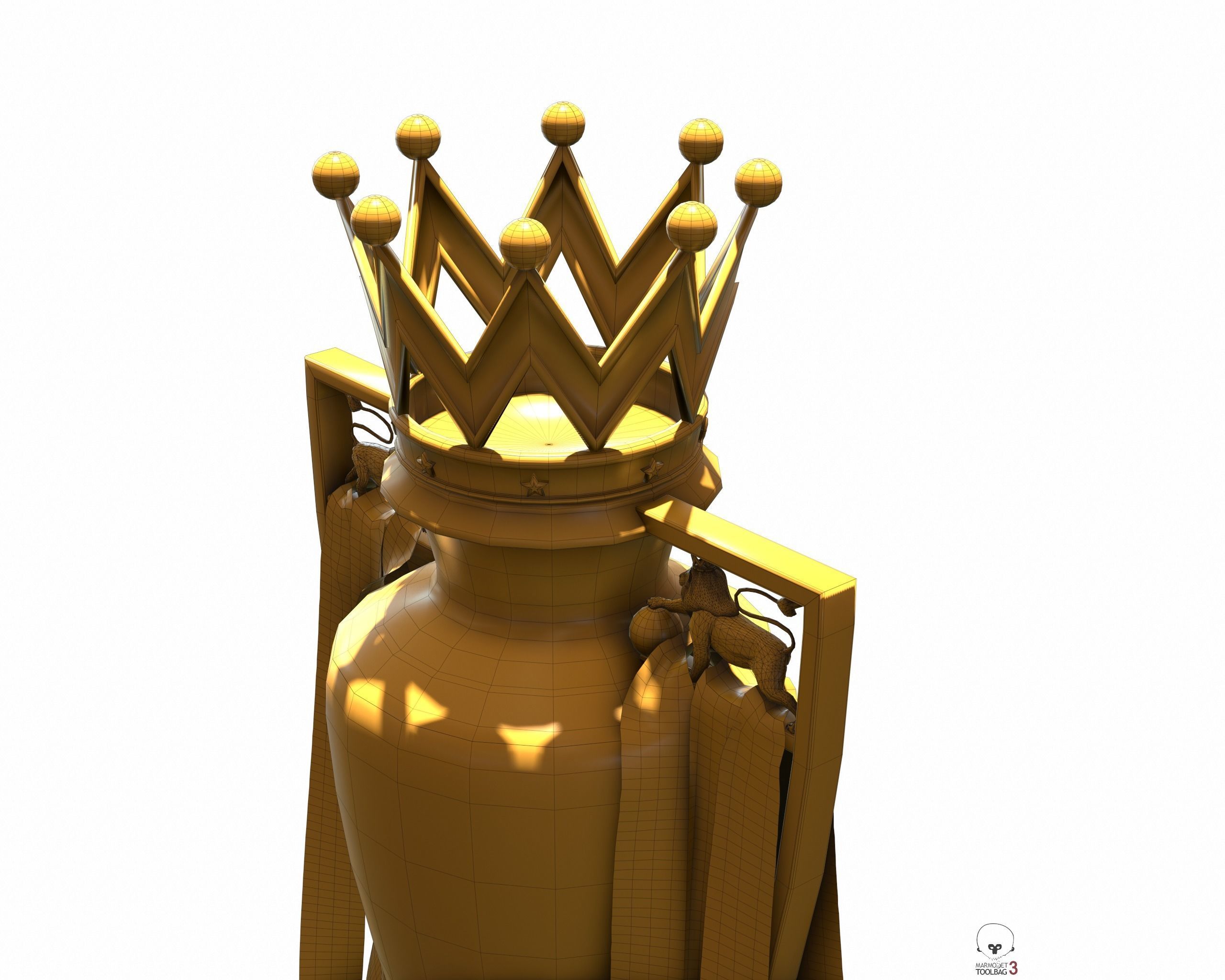 English Premier League Trophy PBR  3D model_7