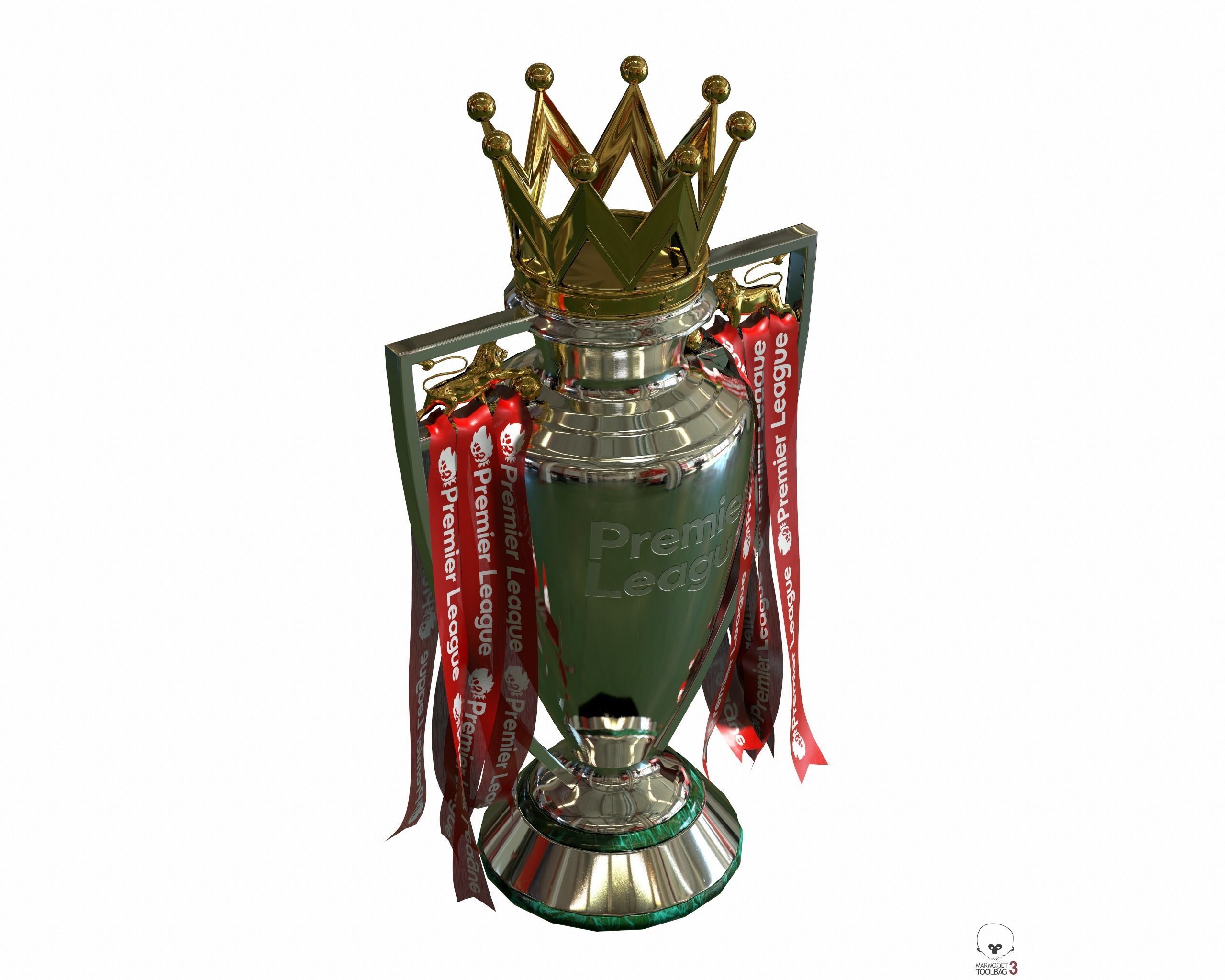 English Premier League Trophy PBR  3D model_4