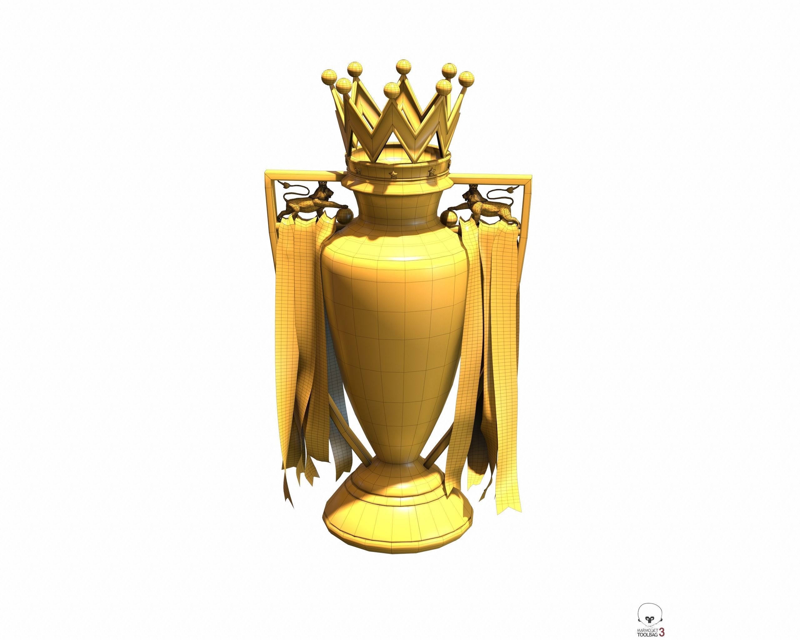 English Premier League Trophy PBR  3D model_9