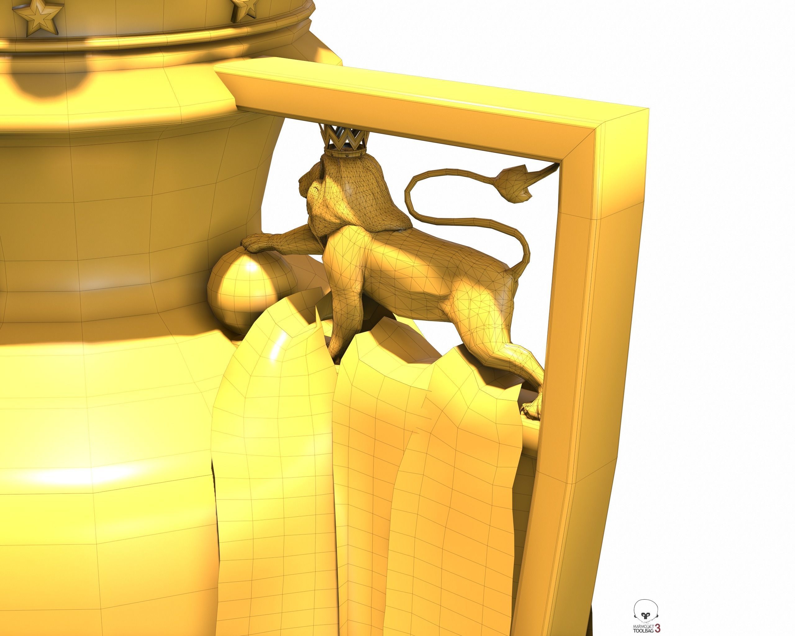 English Premier League Trophy PBR  3D model_10